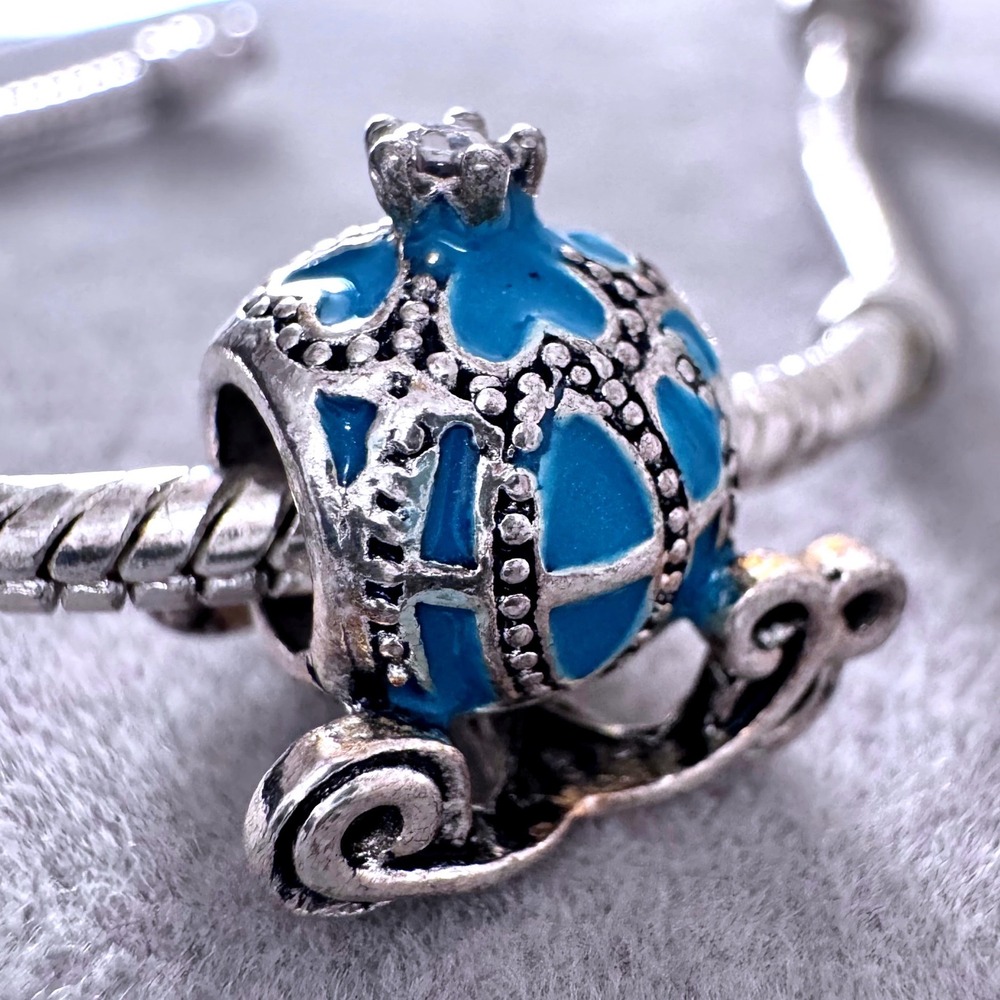 Blue Carriage Charm Princess Fairy Tale fits PANDORA